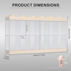 Wall-Mounted White Acrylic Display Case with White LED Light, 12-Grid Clear Showcase Shelf, No-Assembly Dustproof Organizer for Mini Figures, Collectibles - Image 5