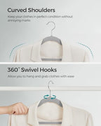 SONGMICS Velvet Hangers 50 Pack, Non-Slip Clothes Hangers, Space-Saving - Image 7