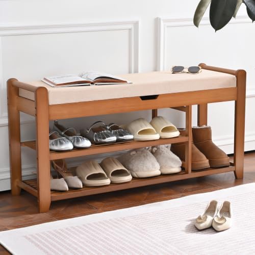 39.4in Shoe Bench with Coat Rack, Entryway Shoe Rack Organizer for Hallway by Homman