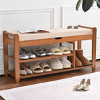 39.4in Shoe Bench with Coat Rack, Entryway Shoe Rack Organizer for Hallway by Homman