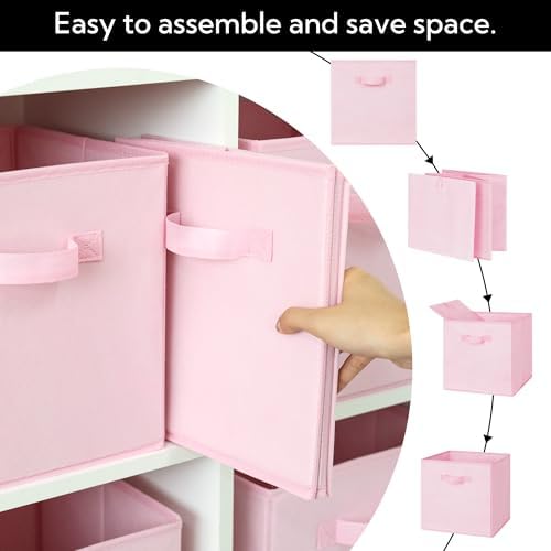 Cupic Cupid 6-Pack 13x13 Cube Storage Bins, Storage Cube Organizer, Pink - Image 5
