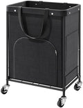 170L Large Laundry Basket with Wheels, Rolling Laundry Hamper Easy Access Clothing Minimizes Bending, Laundry Cart with 4 Silent Casters & Removable Bag for Bedroom, Bathroom, Laundry Room,Black by Unknown