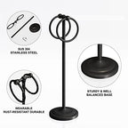 BGL Hand Towel Holder Stand for Bathroom, Hand Towel Stand for Bathroom Counter, Free Standing Towel Racks for Bathroom with Weighted Wood Base,19" High-Oil Rubbed Bronze - Image 6