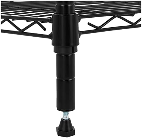 Amazon Basics 4-Shelf Adjustable Heavy Duty Steel Wire Rack Storage Shelving, Sturdy Garage Shelving, 350 lbs Capacity Per Shelf, Easy No-Tool Assembly, 36" x 14" x 54", Black - Image 3