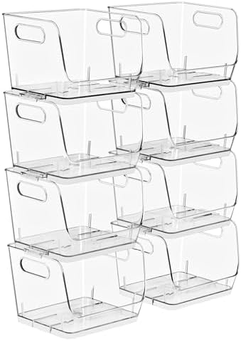 Sorbus Clear Pantry Organizer with Stackable Storage Bins, Open Front by Sorbus