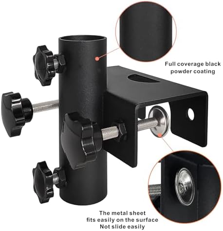 Patio Umbrella Clamp Clip Umbrella Stand Holder, Outdoor Umbrella Mount for Chair, Fence Post, Railing, Bleachers - Image 4