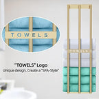 Bethom Towel Racks for Bathroom, Towel Storage Holder Space Saving, Gold - Image 3