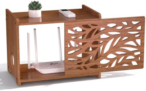 Router Box Hider & Projector Shelf -Decorative WiFi Router Storage Cabinet by GYJZIFW
