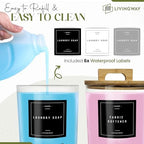 Glass Laundry Detergent Dispenser Set with Bamboo Stand – Liquid Soap & Fabric Softener Dispensers, Refillable Glass Jars with Easy-Pour Spigot & Lids, Laundry Room Organization - Image 4