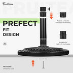 FRUITEAM 17.8" 33 lbs Round Patio Umbrella Base Pre-Filled Umbrella Stand Sun-Flower-Pattern Heavy Duty Market Umbrella Base Stand for Patio, Outdoor, Swimming Pool, Black - Image 4