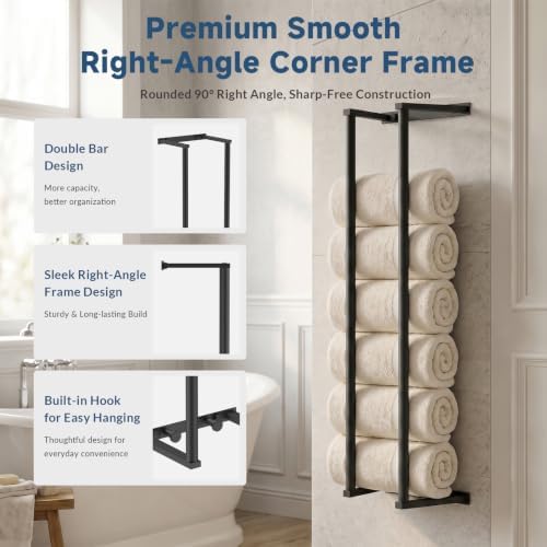 Bathroom Towel Rack,28" Towel Rack for Bathroom Organizer - Image 4