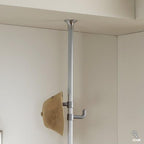 PRINCE HANGER Vertical One-Touch Pole Coat Rack — 6 Independent Rotating Hooks (Silver) - Image 5