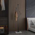 JIAYUEJU Freestanding Coat Rack Marble Base Coat tree Heavy Duty(Black) | Tree-shaped Easy Assembly Space Saver Metal Frame 8 Hooks for Entryway Bedroom Living Room Office Corner by JIAYUEJU