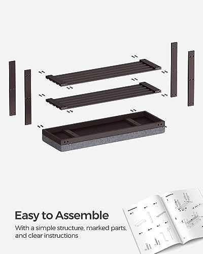 SONGMICS Bamboo Shoe Bench, 3-Tier Shoe Rack, 11.8 x 35.4 x 19.2 Inches - Image 6
