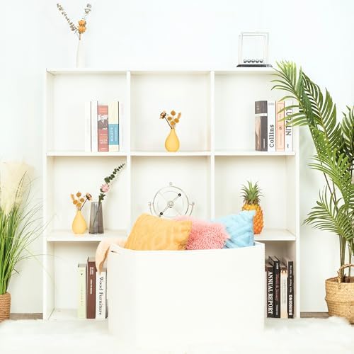 MINTWOOD Design 112L Extra Large Blanket Basket Holder Living Room, 25"x17"x16" Rectangle Rope Woven Storage Basket with Handles for Laundry, Towels, Shoes, Dog Toy Organizer Bin Box, Creamy White - Image 5