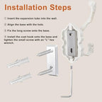 Zonon 8 Pcs White Vintage Antique Coat Hooks Wall Mounted - Image 4