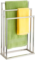 Free Standing Towel Racks for Bathroom, 3 Tier Stainless Steel Bathroom Towel Rack, Towel Drying Rack Stand for Outdoor Poolside, Blanket Holder, Chrome, DECLUTTR by DECLUTTR