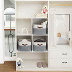 OrganiHaus 16x12.5in Storage Baskets, 3 Pack - Fabric Bins for Shelves - Image 5