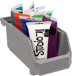 ReadySpace Medium Stackable Plastic Storage Bins, 8-Pack, Gray - Image 6