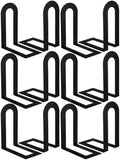 Chunful 12 Pcs Black Metal BookEnds Shelves, 7.5 x 5.75 x 3.5 in by Chunful