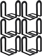 Chunful 12 Pcs Black Metal BookEnds Shelves, 7.5 x 5.75 x 3.5 in by Chunful