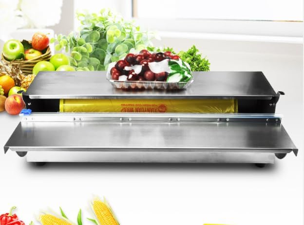 Manual Food Wrap Film Dispenser Stretch Film Packing Wrapping Dispenser Wrapper Machine, Suitable for 10-18" Width Cling Film, Folding Plates Design by VOTOER