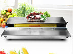Manual Food Wrap Film Dispenser Stretch Film Packing Wrapping Dispenser Wrapper Machine, Suitable for 10-18" Width Cling Film, Folding Plates Design by VOTOER