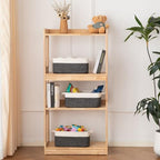 OIAHOMY 3-Pack Storage Baskets for Organizing Woven Small Basket Black - Image 2