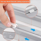 uxcell 3 in 1 14"x2.6" Plastic Wrap Dispenser with Cutter and Magnetic Bottom, Suitable for Tin Foil, Plastic Cling Wrap, Aluminum Foil - Gray - Image 5