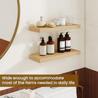 20inch Floating Shelves for Bathroom, 6.7" Deep Wall Shelves, Set of 3 - Image 5