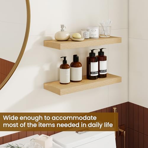 20inch Floating Shelves for Bathroom, 6.7" Deep Wall Shelves, Set of 3 - Image 5