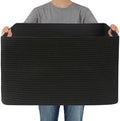 JMvicyroam 65L Large Woven Cotton Rope Blanket Basket, Black by JMvicyroam