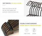 TOPIA HANGER Heavy Duty Wood Coat Hangers in Smooth Retro Finish, Boutique Quality Wooden Suit Hangers-Non-Slip Rubber Pants Bar and Smoothly Cut Notches-360° Rotating Black Hook-30 Pack, CT04A30 - Image 4