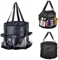 Circular Hairdressing Bag, 2 Piece Set Hairstylist Travel Bag, Large Capacity Makeup Bag for Hairstylist, Barber Tools Storage Organizer with Heat Insulation Material, Waterproof Shower Toiletry Bag by Tense+Edano