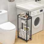 Freestanding Toilet Paper Holder with Storage Shelf - Image 2