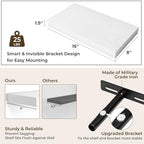 RICHFOCUS Bathroom Floating Shelves for Wall 2Pack|White|16" L - Image 3