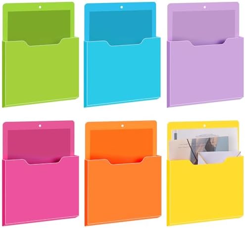Fuutreo Magnetic Wall File Holder,6pcs,Bright Color,Vertical-large by Fuutreo