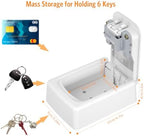 Key Lock Box Wall Mounted, Fayleeko 4 Digit Combination Lockbox for Outside, House Keys - 5 Keys Capacity, Key Safe Security Storage Lock Box for Indoor, Outdoor, Garage, Garden, Store (White, 2Pack) - Image 4