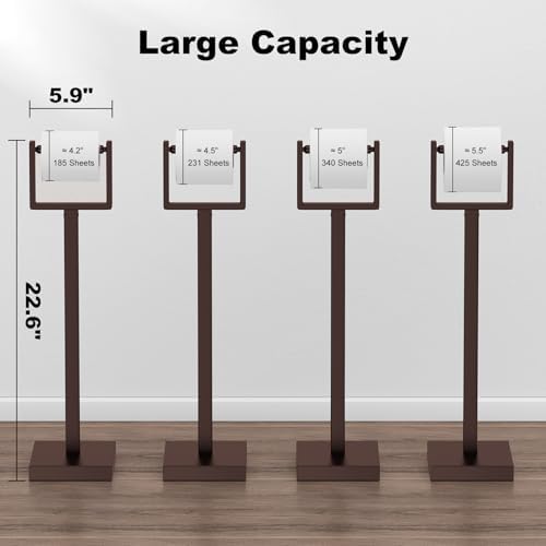 Bronze Toilet Paper Holder Stand，Stainless Steel Toilet Paper Holder Free Standing，Stable Weighted Base Floor Tissue Roll Holder for Bathroom，Modern Pivoting Toilet Paper Stand - Image 4