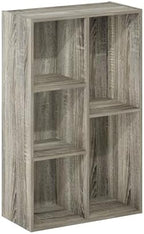 Furinno LUDER Book Shelf, 5-Cube Bookshelf, Reversible Bookcase, 9.4 x 19.5 x 31.5, Easy Assembly, for Living Room, Bedroom, Home Office, French Oak - Image 6