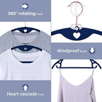 Velvet Hangers Felt Clothes Hangers 50 Pack Blue - Image 3
