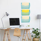 EASEPRES 3 Single Pocket Mesh Hanging File Organizer, Vertical Wall Mounted Magazine File Holder, Mount Basket Mail Paper Document Folder Organizing for Office, Home and School, Blue - Image 4