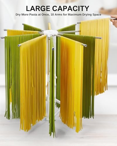 Pasta Drying Rack Collapsible, Large Noodle Dryer Foldable - Image 4