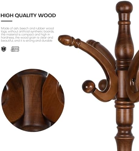 Bekrvio Freestanding Coat Rack Stand with 8 Hooks, 79" - Image 3
