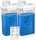 [2 Pack] Laundry Detergent Dispenser for Laundry Room Organization and Storage, 2800ml Laundry Soap Dispenser，Liquid Laundry Detergent Dispenser with 4 Removable Labels, BPA Free & Pet Plastic, Clear by Environmentallyfriendly
