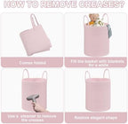 Large Woven Laundry Basket Hamper,100L Cotton Rope Storage Bin for Blankets,Toys and Clothes,Decorative Tall Nursery Hamper for Living Room,Baby Nursery,Bathroom and Bedroom,(Pink, XX Large) - Image 7