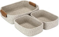 Sea Team Nesting Rectangular Woven Cotton Rope Storage Basket, 3-Pack by SeaTeam