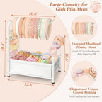 Keebofly Headband Holder Stand, Versatile Hair Accessories Organizer for Scrunchies, Hair Ties, Bows & Claw Clips - Large Compact Hair Accessories Storage for Girls, Women, Babies - Image 4