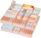DIMJ Drawer Organizer Clothes Storage - 18 Pack Baby Dresser Organizer for Nursery, Foldable Closet Drawer Organizer Bins for Bedroom Organization, Fabric Storage Dividers for Socks, Underwears, Bras by DiMJ