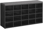 VASAGLE Shoe Bench with Cushion, 20 Compartments, 12 x 47.2 x 24.7 Inches by VASAGLEbySONGMICSHOME